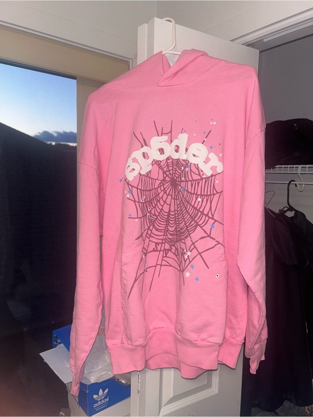 sp5der og Web hoodie Pink XL
